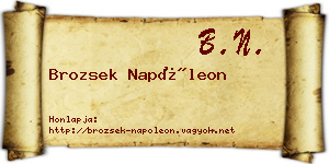 Brozsek Napóleon névjegykártya